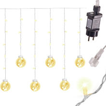 Ikonka Art.KX5245 LED curtain lights hanging balls 3m 108LED warm white