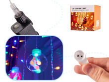 Ikonka Art.KX5245_1 LED curtain lights hanging balls 3m 108LED multicolour