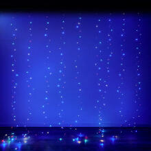 Ikonka Art.KX5242_2 LED curtain lights wire 3x3m 300LED multicolour