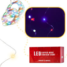 Ikonka Art.KX5242_2 LED curtain lights wire 3x3m 300LED multicolour