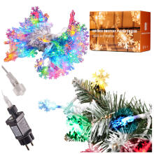 Ikonka Art.KX5240_2 LED snowflake chain lights 10m 100LED multicolour