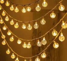 Ikonka Art.KX5239 LED ball chain lights 10m 100LED warm white