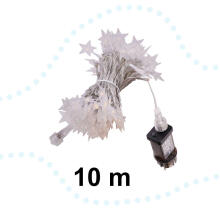 Ikonka Art.KX5237 LED star chain lights 10m 100LED warm white