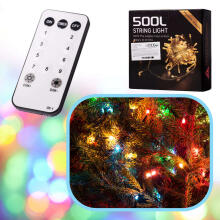 Ikonka Art.KX5236 LED wheel chain lights 50m 500LED with remote control