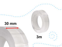 Ikonka Art.KX5206_1 Double-sided self-adhesive waterproof tape 30mmx3m