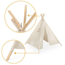 Ikonka Art.KX5187 Indiāņu mājas telts bērniem Tipi Wigwam 135cm