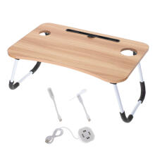Ikonka Art.KX5185 Laptop table foldable bed stand USB
