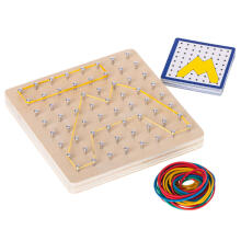 Ikonka Art.KX5177 Geoboard geoplan wooden jigsaw puzzle creating shapes with rubber bands