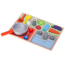 Ikonka Art.KX5169 Children's kitchen plate with cutting board