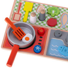 Ikonka Art.KX5169 Children's kitchen plate with cutting board