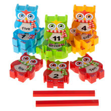 Ikonka Art.KX5142 Jigsaw owl tower arcade game blocks learning to count