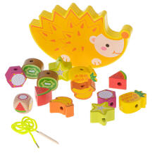 Ikonka Art.KX5138 Puzzle game balancing hedgehog fruit threading