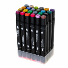 Ikonka Art.KX5123 Double-sided alcohol markers in case 24 + stand