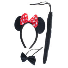 Ikonka Art.KX5050 Costume headband bow tie tail set mouse