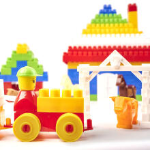 Ikonka Art.KX4810 DIPLO Farm large children's construction plastic blocks 303el.