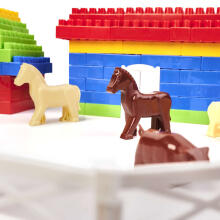 Ikonka Art.KX4810 DIPLO Farm large children's construction plastic blocks 303el.