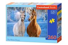 Ikonka Art.KX4799 CASTORLAND Puzzle 260el. Ziemas zirgi