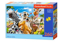 Ikonka Art.KX4798 CASTORLAND Puzzle 260el. Āfrikas Selfiey - Āfrikas dzīvnieki