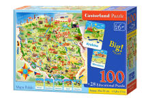 Ikonka Art.KX4797 CASTORLAND Educational Puzzle Map of Poland