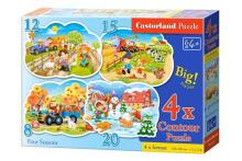Ikonka Art.KX4794 CASTORLAND Puzzle 4in1 Four Seasons - Four Seasons