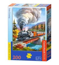 Ikonka Art.KX4791 CASTORLAND Puzzle 200el. Train Crossing - Train
