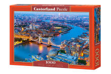 Ikonka Art.KX4779 CASTORLAND Puzzle 1000el. Skats no gaisa uz Londonu - skats no putna lidojuma uz Londonu