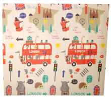 Ikonka Art.KX7218 Educational folding foam double-sided city/forest mat 200 x 180cm x 0.8cm