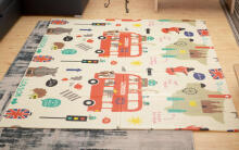 Ikonka Art.KX7218 Educational folding foam double-sided city/forest mat 200 x 180cm x 0.8cm