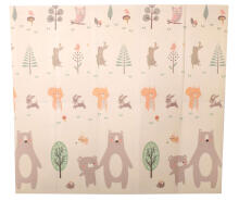Ikonka Art.KX7218 Educational folding foam double-sided city/forest mat 200 x 180cm x 0.8cm