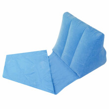 Ikonka Art.KX4984 Beach mat lounger with backrest inflatable blue