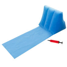 Ikonka Art.KX4984 Beach mat lounger with backrest inflatable blue