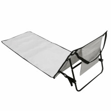 Ikonka Art.KX5393_1 Beach mat lounger with backrest folding 150x47x48cm grey