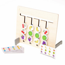 Ikonka Art.KX7202 Puidust õppemängu mänguasi sobitada värvid montessori puu