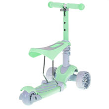 Ikonka Art.KX6625 Tricycle scooter with balance seat mint grey LED