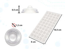 Ikonka Art.KX6254 Self-adhesive silicone bumper 1.3cm 50pcs
