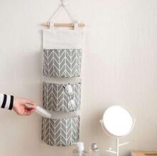 Ikonka Art.KX7971_2 Organiser hanging toy bag grey