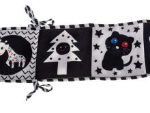 Ikonka Art.KX5638 Educational booklet sensory cot protector ladybird