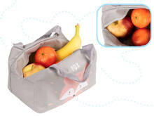 Ikonka Art.KX5631_2 Thermal insulation bag breakfast lunch fox pink