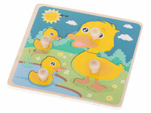Ikonka Art.KX5368_1 Wooden jigsaw puzzle duck duck