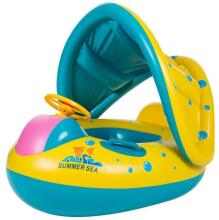 Ikonka Art.KX7627 Inflatable dinghy mattress with canopy 65x73cm
