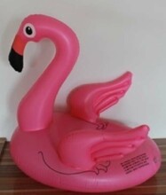 Ikonka Art.KX6787 Täispuhutav laste pontoonratas flamingo