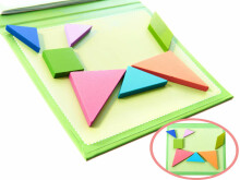 Ikonka Art.KX6262 Magnetic puzzle book 3D tangram plokid