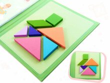 Ikonka Art.KX6262 Magnetic puzzle book 3D tangram plokid