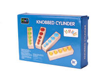 Ikonka Art.KX6290 Montessori wooden cylinder weights colourful