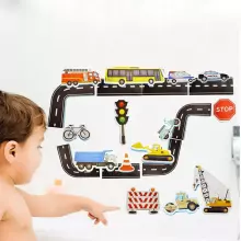 Bebe Basic Art.KX5657 Mīkstas vieglas vannas rotaļlietas ielas automašīnas