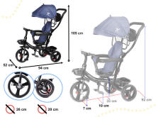 Ikonka Art.KX6200_1 Trike Fix Lite tricycle navy blue