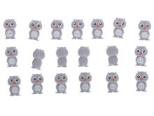 Ikonka Art.KX5937_1 Educational scales learning to count owl large