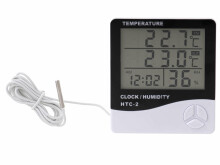 Ikonka Art.KX5764 Hygrometer Thermometer Humidity Clock HTC-2