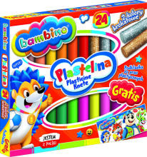 Ikonka Art.KX5483_1 BAMBINO Plasticine classic 24 colours