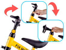 Ikonka Art.KX5377_1 Trike Fix Mini distanču trīsritenis 3in1 ar pedāļiem dzeltens